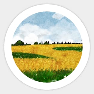 Golden Field Sticker